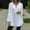 White, variant on Women's Long Sleeve Pullover Solid Color Casual Comfort Round Neck with Ruffled Detail
