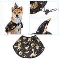 thumbnail image 4 of TIELUTT Halloween Pet Hat Witch Cloak Set Adjustable Black and Gold Color Pet Clothes for Large Dogs Pet Clothes Closet Pet Clothes Hangers and Rack Pet Clothes for Cats Pet Clothes for Medium Dogs F, 4 of 5