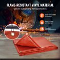 thumbnail image 4 of VEVOR Écran de Soudage avec Cadre, Rideaux de Soudage 6 Pieds x 8 Pieds, Écran de Protection en Vinyle Résistant aux Flammes avec 4 Roues Pivotantes (2 Verrouillables) & Fenêtre Transparente pour Atelier/industriel, Rouge, 4 of 9