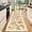 Beige Yellow-2' x 10' (Rectangular), variant on 2x4 Rug For Entryway  Washable Kitchen Floral Runner With Non Slip Backing Low Pile Soft Boho Carpet Hallway Laundry Bedroom Black