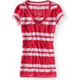 thumbnail image 1 of Aeropostale Womens Semi Seehrough Stripe Graphic T-Shirt, rosa, grande, 1 of 1