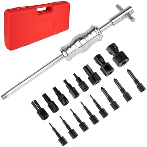 18PCS Blind Hole Collet Bearing Puller Set, Bearing Puller Set and Slide Hammer with Expandable Collets 8-32MM Insert Bearing Remover Set Tool for Automobiles, Motorcycles, Machinery$