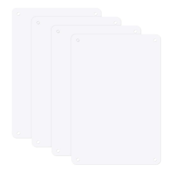 Uxcell 4-Pack Letreros de Metal en Blanco Blancos 7x10 Pulgadas Placas de Aluminio para Sublimación Letreros en Blanco para Manualidades/Jardín/Exteriores Grosor 0.03 Pulgadas
