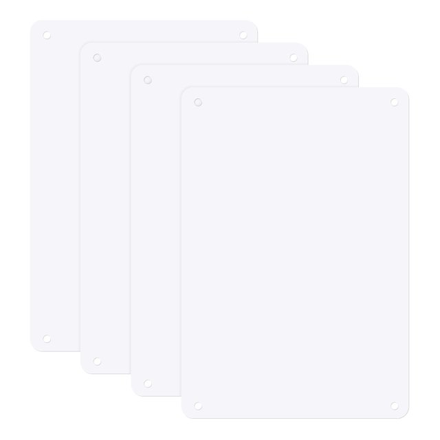 Uxcell 4-Pack Letreros de Metal en Blanco Blancos 7x10 Pulgadas Placas de Aluminio para Sublimación Letreros en Blanco para Manualidades/Jardín/Exteriores Grosor 0.03 Pulgadas