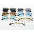 thumbnail image 4 of Womens Trendy Square Sunglasses, Gradient Lens Metal Frameless Fashion Eyewear for Travel, Driving, Outdoor Activities, 4 of 4