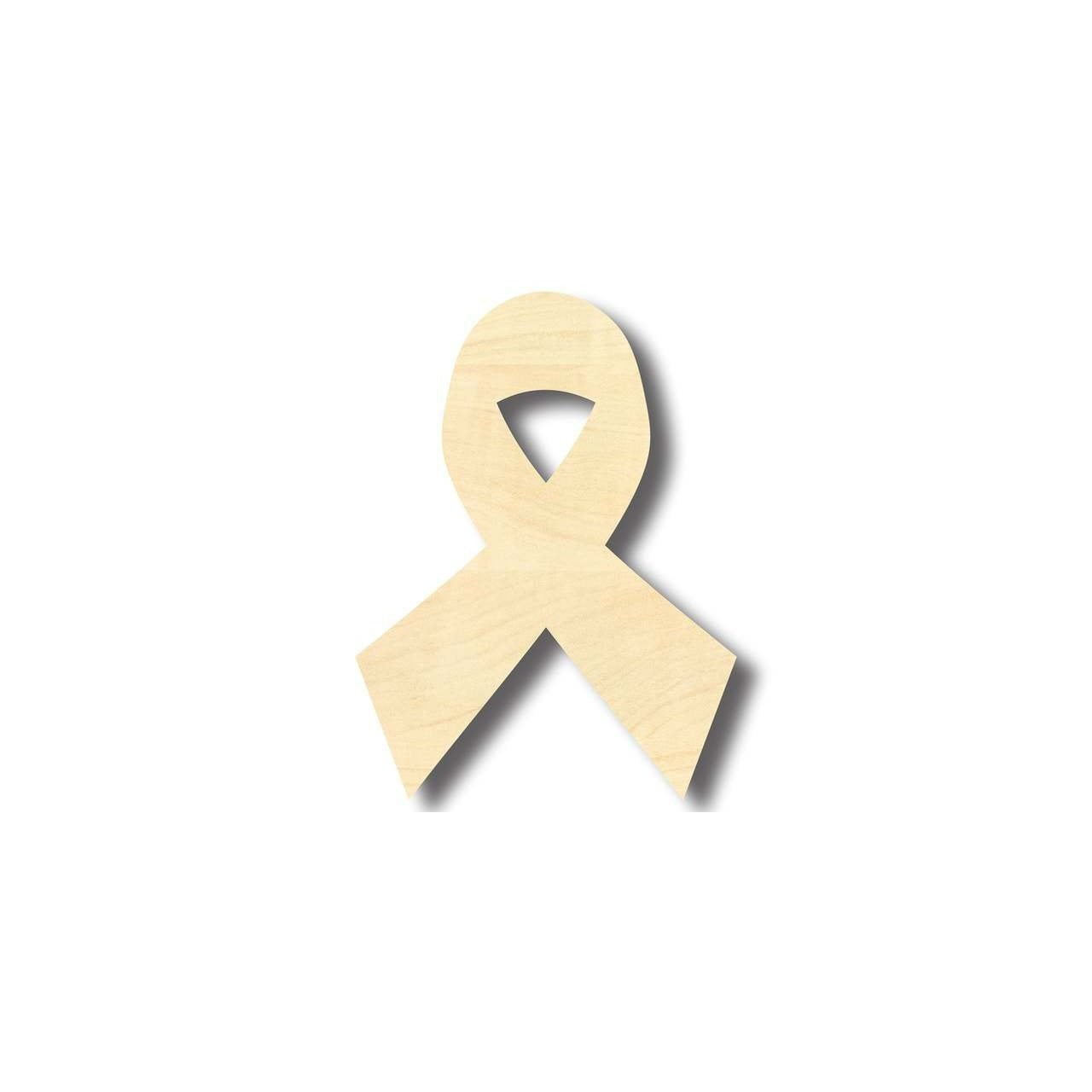 Cancer Ribbon MDF Laser Cut Craft Blanks in Various Sizes 