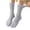 Gray, variant on qelini Thick Crew Socks for Women Plus Size Warm Cozy Mid Calf Socks Fall Winter Floor Socks Solid Color Socks
