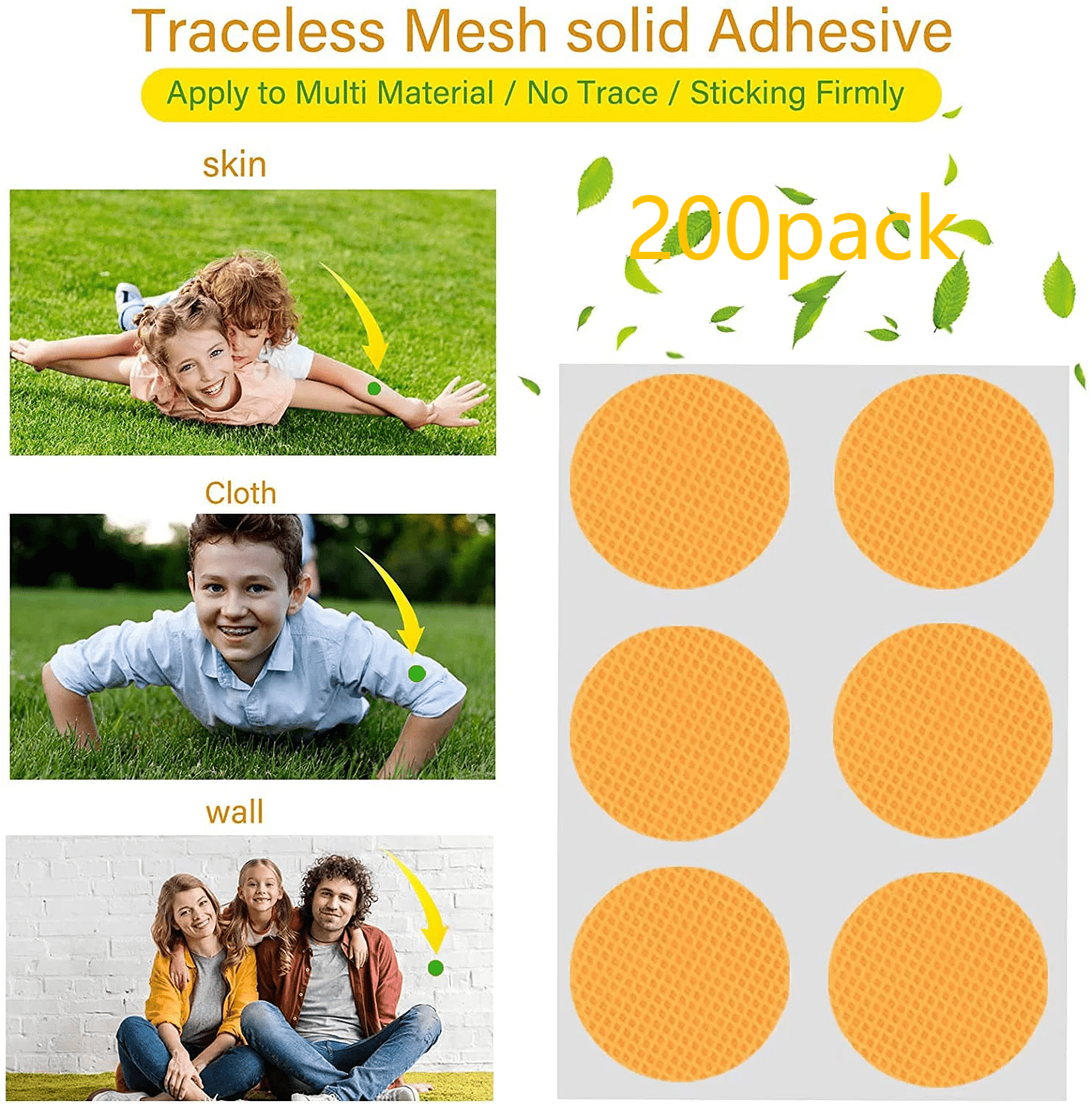 Mosquito Patches, 200 Pack Mosquito Sticker for Kids Adults, Natural