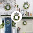 thumbnail image 5 of Elegant Winter Door Wreath for Indoor and Outdoor Decor – Frosted Foliage with Berries, Festive Gold Accents, Perfect for Holiday Wall and Entrance Decorations, 5 of 5