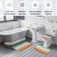 thumbnail image 6 of Gradient Sage Green Bathroom Rugs Set Modern Minimalist Green Orange Ocean Beach Non Slip Absorbent Soft Bath Mats 3 Piece Set with Bathroom Rug, U-Shaped Floor Mat, Toilet Seat Cover Large Size, 6 of 9