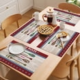 thumbnail image 5 of Lake Rules Placemats Set&nbsp;of&nbsp;2 Summer Quant Star Stripes Wood Grain Farmhouse Heat Insulation Washable Place Mats, Non-Slip Table Mats for Dining Table Party Kitchen Decor,13x19 Inch, 5 of 9