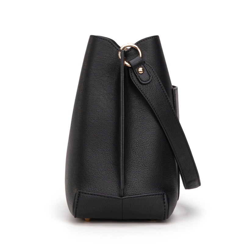 Montana West Hobo Purse for Women Bucket Shoulder Bag with Crossbody Strap, Black