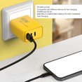 thumbnail image 3 of 3 Port Gallium Nitride Chip 65W USB C , GaN Wall Plug Charging Adapter With 65W 25W 15W Ports Compatible With Laptops Smartphones Tablets, 3 of 8