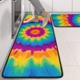 thumbnail image 2 of Kitchen Rugs Sets Of 2,Colorful Tie Dye Star Pattern Anti Fatigue Kitchen Mat Rugs Non Slip Washable,Decorative Kitchen Floor Mats for Kitchen,Sink,Laundry,17"x47"+17"x47", 2 of 5