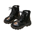 thumbnail image 5 of Girls Ankle Boots Mesh Lace Up Back Zipper Booties Kids Summer Hollow Out Breathable Soft Sole Boots Black 9.5 Little Kids, 5 of 7