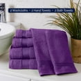 thumbnail image 7 of 100% Cotton Luxury Bathroom Towels Set, Quick Dry,, Purple, 7 of 7