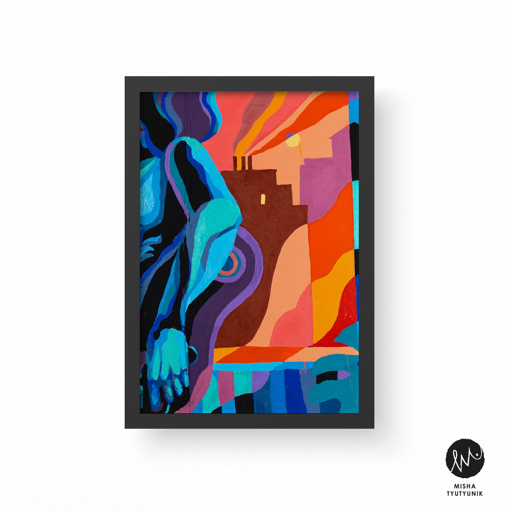 Well Woven x Misha Tyutyunik The Sunday Jungle Collection Aubade Modern Abstract Multi 7'7" x 9'10" Area Rug