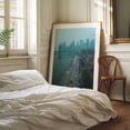 thumbnail image 2 of Hazy Blues, New York City 02 - Manhattan New York Photography City Skyline Bridge Architecture Travel Poster Nightlife Oak Framed Wall Art Print 6 x 8 inches, 2 of 12