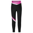 thumbnail image 3 of Sholeno Kids Girls Figure Skating Pants High Waist Ice Skating Leggings Gym Yoga Slim Fit Bottoms Hot Pink 6, 3 of 6