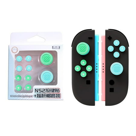 Ergonomic Silicone Joystick Caps & Button Pad Enhances Gaming Accuracy for NSW2