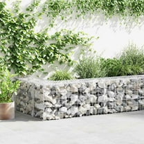 vidaXL Gabion Wall with Covers Retaining Wall Stone Basket Galvanized Steel