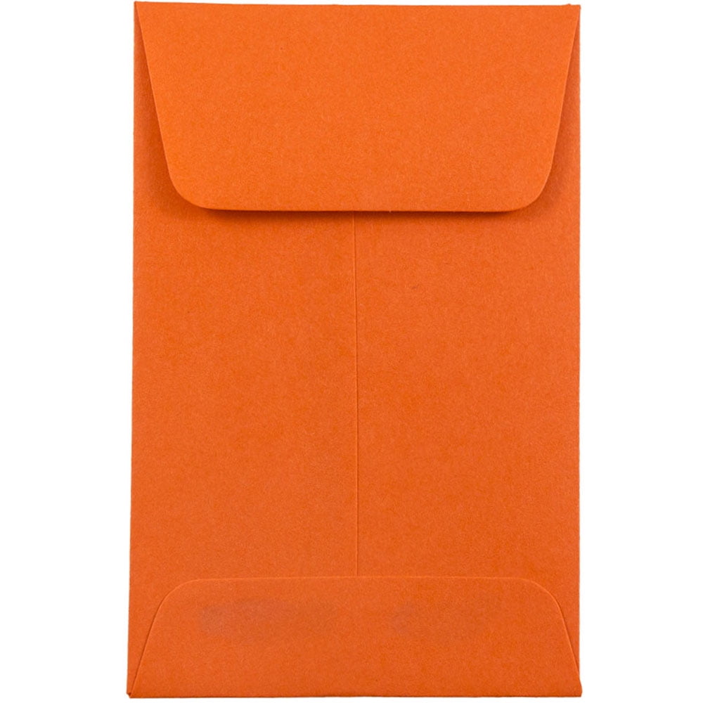 JAM 1 Coin Envelopes, 2.25x3.5, Orange, 25/Pack