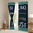 thumbnail image 3 of Homewish Lake House Black Out Curtains for Kids Children Teens,Retro Paddle Curtains Pack of 2 (42x63 Each),Blue Teal Bedroom Curtains,Ultra Soft Home Decor, 3 of 6