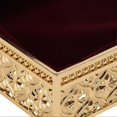 thumbnail image 1 of Trinket Box Vintage Rose Pattern Embossed Single Layer Flip Top Zinc Alloy Jewelry Storage Box Gift Box for Women Girls Gold, 1 of 3