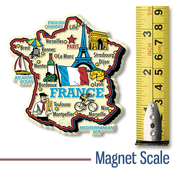 hår Underinddel Tilintetgøre France Jumbo Country Magnet by Classic Magnets - Walmart.com