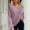 Purple, variant on Hinvhai Casual Long Sleeve Knitted Sweater for Women,Loose Fit Casual Crewneck Solid Color Tunic Tops Fall Fashion Pullover Sweaters Clearance Purple 10(XL)