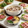 thumbnail image 5 of Divided Serving Tray Stainless Steel 5-Compartment Round Platter Food Prep Snack Condiment Kitchen Dinners, 5 of 9