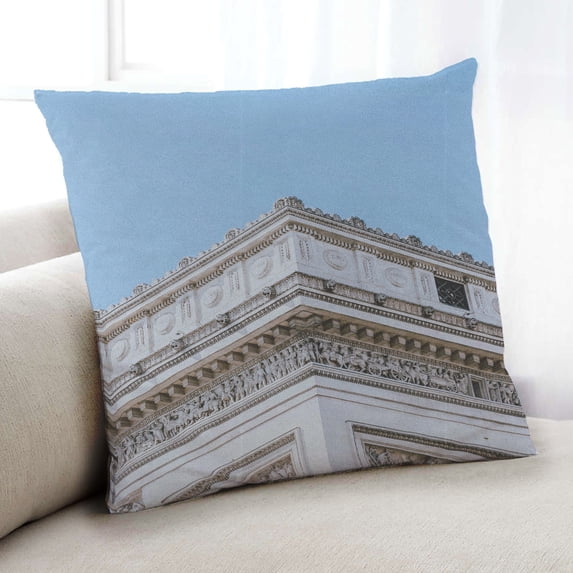 Ahgly Company Sites Arc de Triomphe Indoor Throw Pillow, 18 inch by 18 inch
