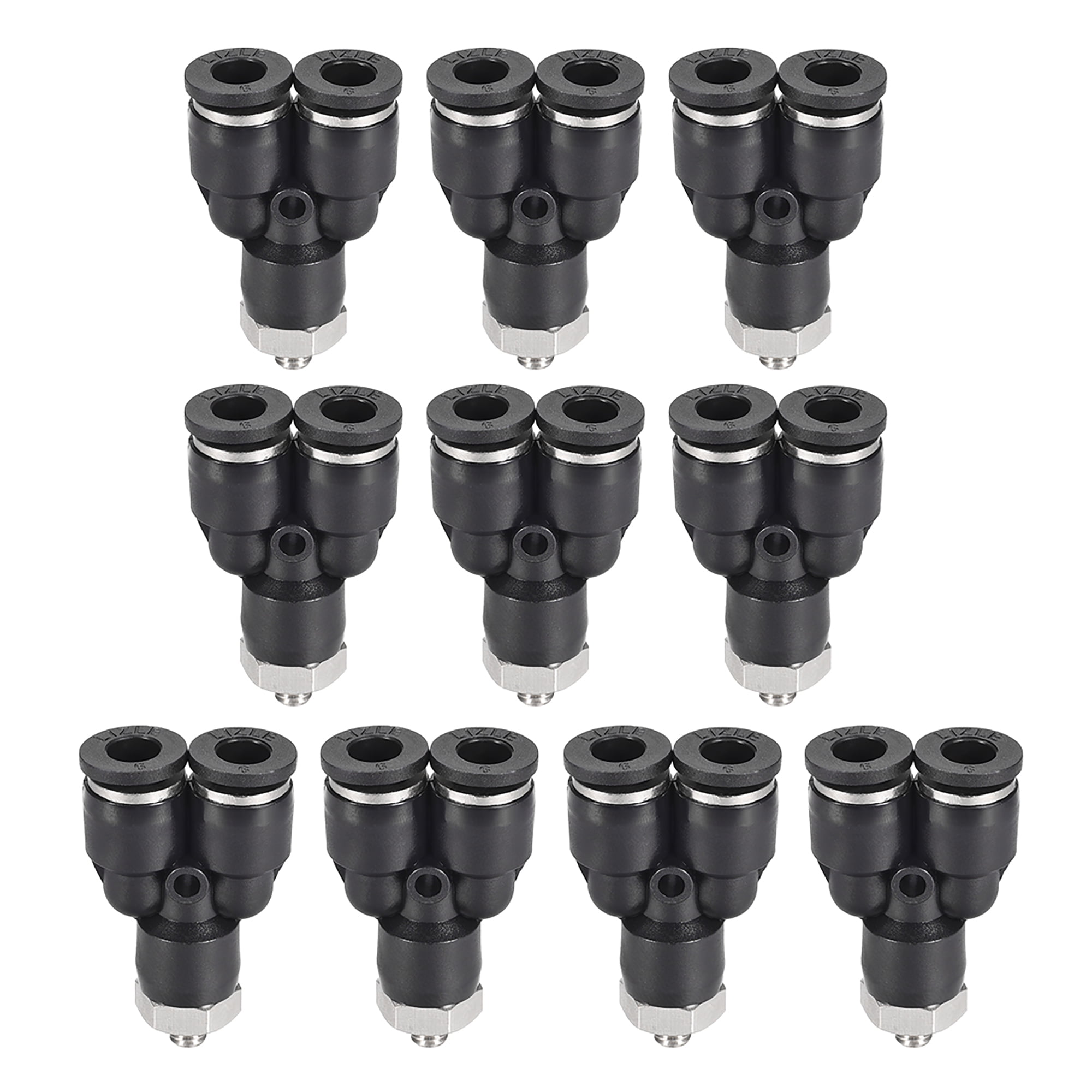 Zrong 10Pcs 6mm to 1/4 Thread Male Straight Pneumatic Tube Push in Quick Connect Fittings Pipe 