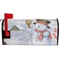 thumbnail image 3 of GZHJMY Cute Snowman Magnetic Mailbox Cover Letter Post Box Cover Standard Size 21 x 18 Inch Mailbox Cover for Home Garden Yard Patio Outdoor Decor Home Decor, 3 of 5