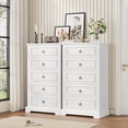 thumbnail image 5 of Homfa 5 Drawers Tall Dresser, Chest of Drawers Storage Bedroom Dresser Cabinet for Closet Living Room, White, 5 of 8