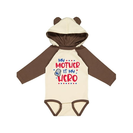

Inktastic Memorial Day My Mother is My Hero Gift Baby Boy or Baby Girl Long Sleeve Bodysuit