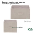 thumbnail image 4 of Comoda Cajonera 5 Cajones Mueble Organizador de Tela Madera beige L, 4 of 8
