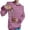 Hot Pink, variant on Women's Maternity Tops Fashion Striped Crew Neck Fall Pullover with Side Zippers Loose Fit Tops Pregnancy Clothes