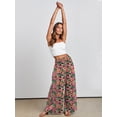 thumbnail image 6 of ANRABESS Womens Wide Leg Pants Summer Casual Palazzo Lounge Pants High Smocked Waist Loose Beach Pants with Pockets, 6 of 11