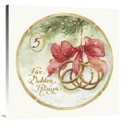 Global Gallery's '12 Days of Christmas V Round' By Lisa Audit Stretched Canvas Wall Art