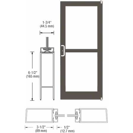 Crl U S Aluminum Bronze Anodized Single Door 36 X 84 400 Medium