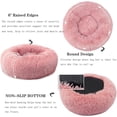 thumbnail image 4 of Cama para perros cómoda, redonda, suave, lavable, cojín para gatos, camas para mascotas para perros pequeños y medianos, color rosa, 4 of 8