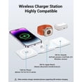 thumbnail image 4 of Wireless Charger Station 3 in 1 Fast Charging Station Compatible with iPhone 8-16/AirPod/iWatch Series, Suitable for Office Home Foldable Cable Station, White, 4 of 5