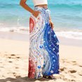 thumbnail image 4 of USA Anniversary 250 Womens Workout Pants United States American Flag Print Elastic High Waist Pajama Bottoms Slit Baggy Wide Leg Loose Fit Home Wear Lounge Pants, #01 Dark Blue, XXL, 4 of 5