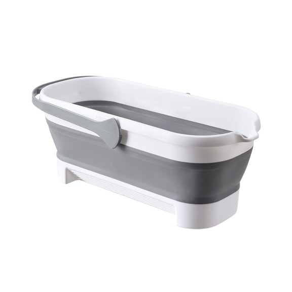 Yuarrent Cubo plegable para fregonas con gran capacidad, multifuncional, amplias aplicaciones que ahorran espacio Suministros de limpieza para el hogar Grande+Gris