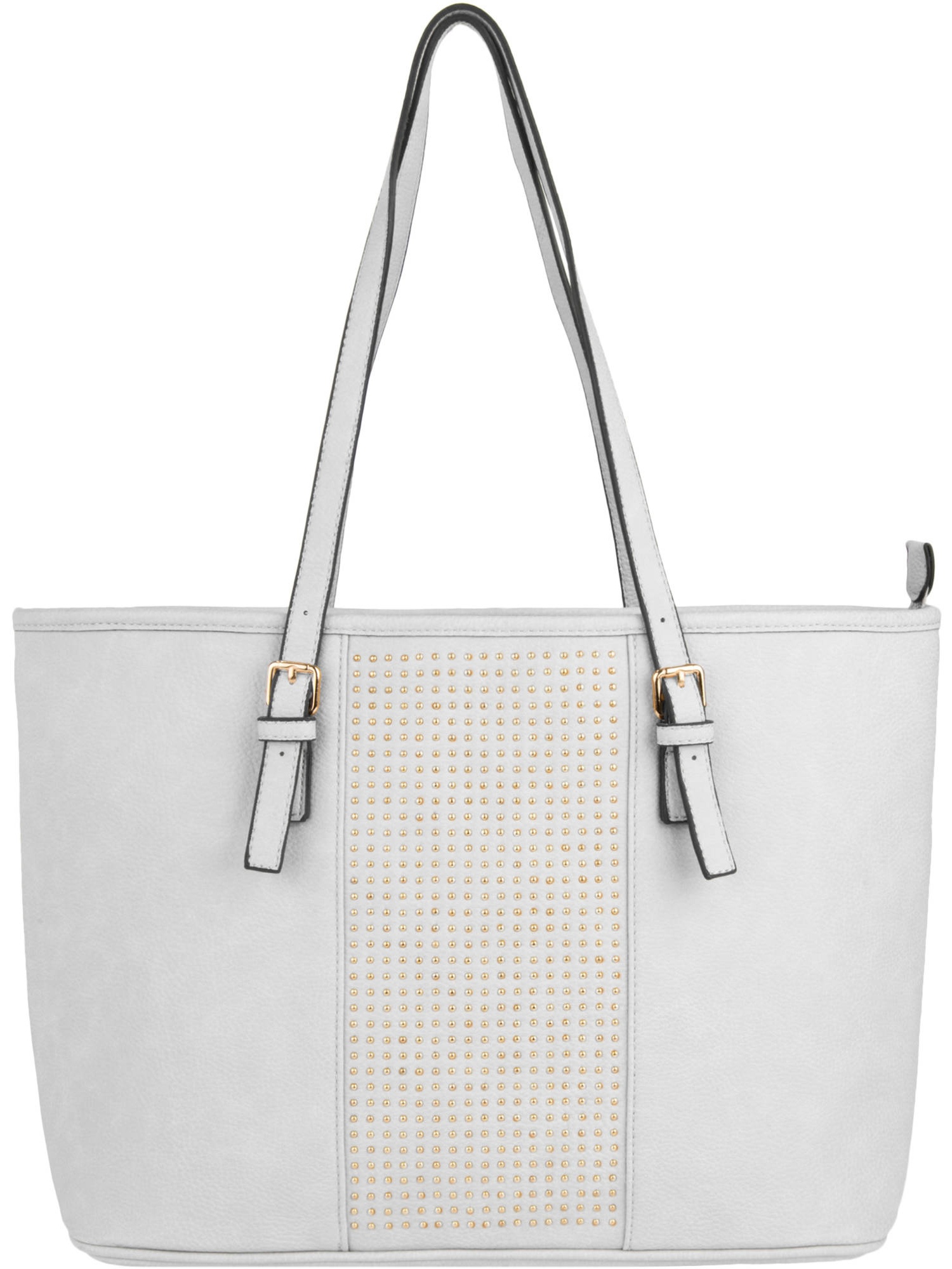 Gwen Women's Leatherette Studded Tote Shoulder Bag fits tablets and laptops (up to 13, 13.3 inches)