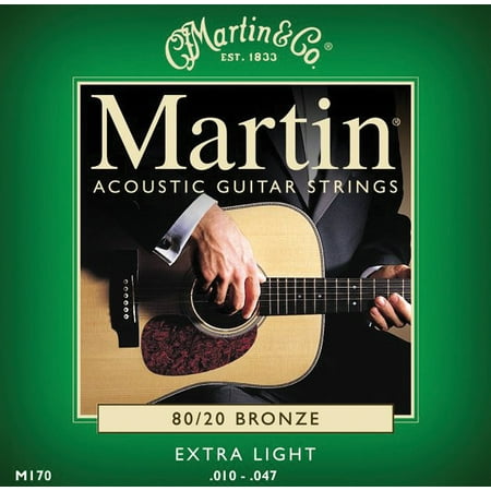 Martin 80/20 Bronze Extra-Light Gauge Acoustic (Best Gauge Strings For Drop A 6 String)