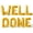 Gold, variant on Letter Balloons - WELL DONE 16" Inch Alphabet Letters Foil Mylar Balloon Graduation Day Party Banner (Gold)