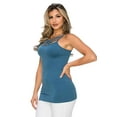 thumbnail image 2 of Women's Seamless Triple Criss-Cross Front Cami Tank Top, Denim Blue, One Size, 1PC, 2 of 5