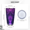 thumbnail image 4 of Daiia Purple Starry Sky Antelope Printed 20oz Insulated Coffee Cup with Straw Topper, Fully Spill Proof Travel Coffee Mug, Stainless Steel Tumbler for Work Home Outdoor Car-Without Straw, 4 of 8